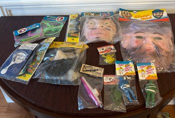 Lot Of Vintage Masks And Toys In Original Bags