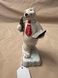 Vintage Enesco Coca Cola Polar Bear 90s Advertising Figurine
