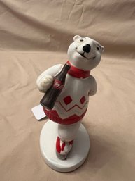 Vintage Enesco Coca Cola Polar Bear Figurine Always Ice Skating