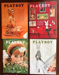 Set Of 4  1963 Playboy Magazines