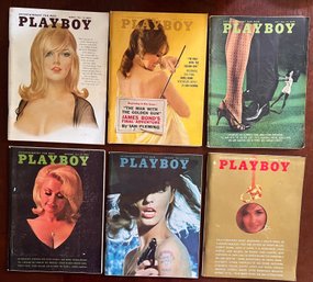 Set Of 6  Vintage 1965 Playboy Magazines