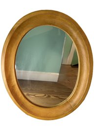 Maple Framed Oval Mirror