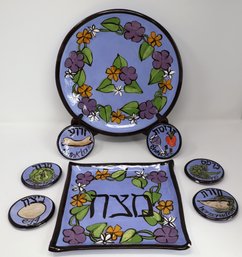 Handcrafted Ceramic Passover Seder Plate Set