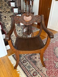 Oak Victorian Neoclassical Revival Chair
