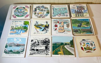 Lot #1 Of 6' Souvenir Tiles/trivets -