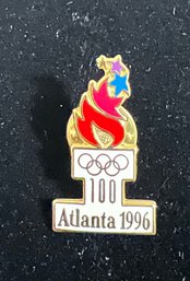 Vintage 1996 Atlanta 100 Olympic Games Hat Coat Tie Lapel Pin