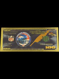 Collectible NFL Denver Broncos Gold Foiled Bill