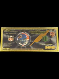 Collectible NFL Chicago Bears Gold Foiled Bill
