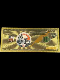 Collectible NFL Las Vegas Raiders Gold Foiled Bill