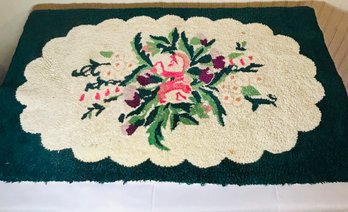 Floral Rug - Appears To Be Handmade