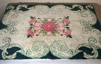 Floral Rug - Appears To Be Handmade