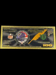 Collectible NFL Atlanta Falcons  Gold Foiled Bill