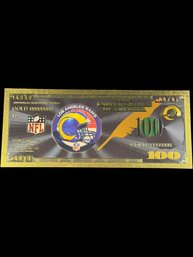 Collectible NFL Los Angeles Rams Gold Foiled Bill