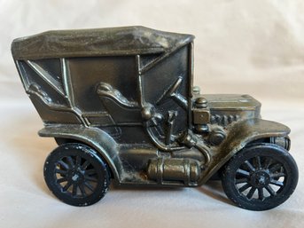 Vintage 1910 Stanley Steamer Metal Bank 1970s