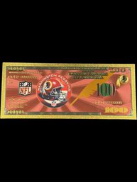 Collectible NFL Washington Redskins Gold Foiled Bill