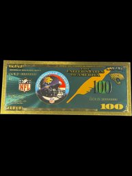 Collectible NFL Jacksonville Jaguars Gold Foiled Bill
