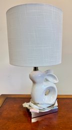 A White Ceramic Rabbit Table Lamp By SAFAVIEH