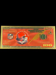 Collectible NFL Cleveland Browns Gold Foiled Bill
