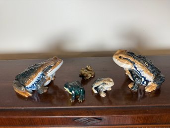 Ceramic Frog & Toad Grouping