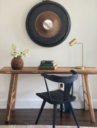 Fabulous Large Bespoke Mirror Crafted From 1932 Chevy Spare Tire Cover