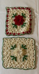 Pair Of Vintage Handmade Potholders