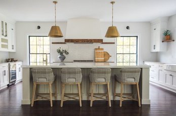 Coastal Beach Woven Counter Height Wood Frame Stool (1)