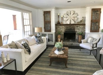 Just A Touch Off White Tufted Couch