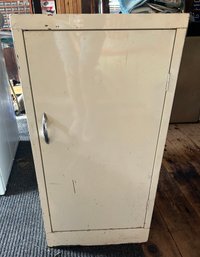 White Metal Storage Cabinet, Vintage