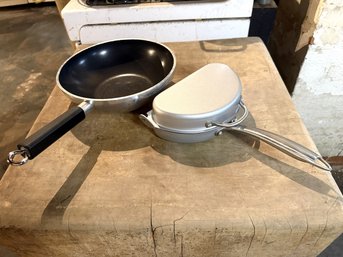 Meyer Commercial Weight Deep Fry Pan & Two-Sided Omelet Pan