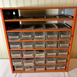 Raaco Orange Storage Unit With Drawers As Is