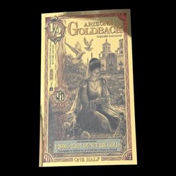 1/2 Arizona GoldBack 1/2000th Troy Ounce 24K Gold