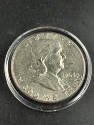 1963 Ben Franklin Silver Half Dollar