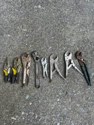 Vice Grips And Adjustable Wrenches.