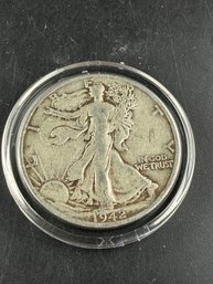 1942-S Walking Liberty Silver Half Dollar