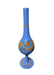 Antique Turkish Beykoz Blue Opaline Glass Rosewater Sprinkler