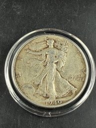 1940 Walking Liberty Silver Half Dollar