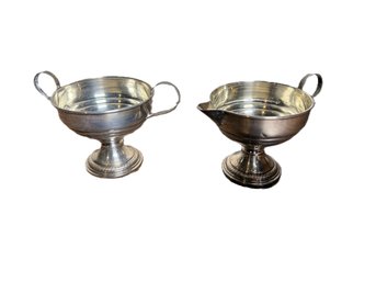 Weighted Sterling Sugar & Creamer