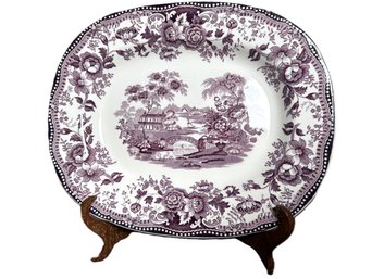 Clarice Cliff Royal Staffordshire Tonquin Plum Oval Plate