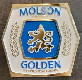 Vintage Molson Golden Plastic-Molded Bar Sign
