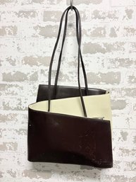 Unique Abstract '2' Zigzag Design Dual Pocket Handbag By Cleo & Patel Paris