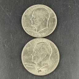 Lot Of 2 Eisenhower Dollars 1972, 1972-D