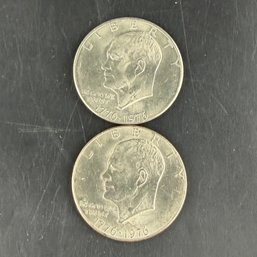 Lot Of 2 Eisenhower Dollars 1976, 1976-D