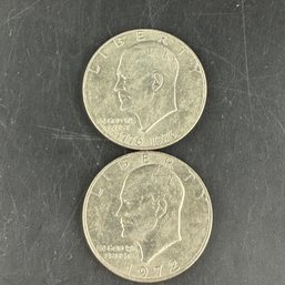 Lot Of 2 Eisenhower Dollars 1972, 1976