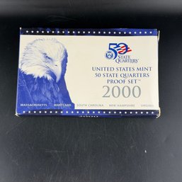 2000 US Mint 50 State Quarters Proof Set With COA