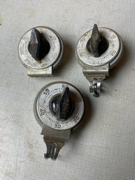 Vintage Mark-Time Bicycle Handlebar Timers Lot Of 3, NOT TESTED