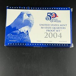 2004 US Mint 50 State Quarters Proof Set With COA