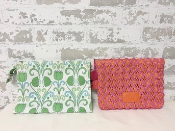 Pairing Of Colorful Cosmetic/travel Pouches California Mango & Clinique