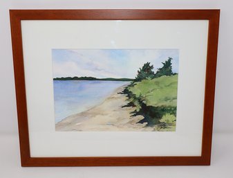 'Ocean Inlet' Watercolor By Nancy Fulton