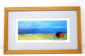 Custom Framed Impressionistic Landscape Print Signed By Artist