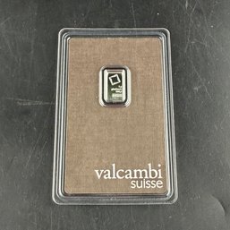 Valcambi Suisse 1 Gram .999.5 Fine Platinum Bar